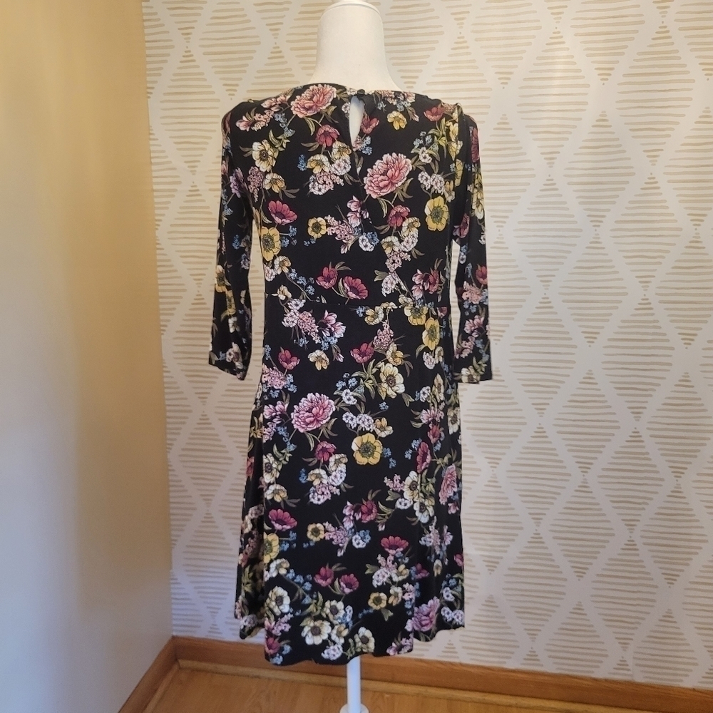 J. JILL Floral Print 3/4 Sleeve Dress Sz XSP - Picture 6 of 9